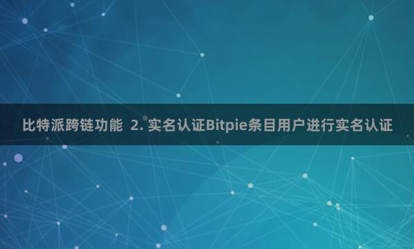 比特派跨链功能 2. 实名认证Bitpie条目用户进行实名认证