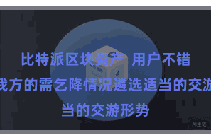 比特派区块资产 用户不错凭证我方的需乞降情况遴选适当的交游形势