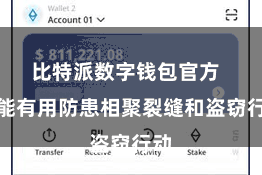 比特派数字钱包官方  还能有用防患相聚裂缝和盗窃行动