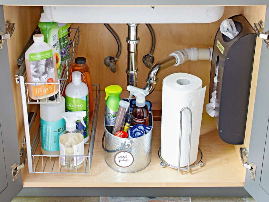 How to Organize Under Kitchen Sink