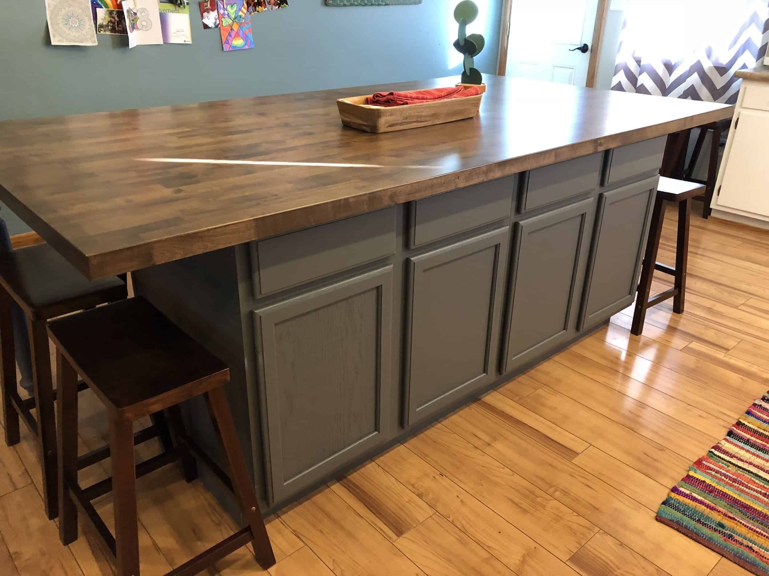 how to make a kitchen island out of base cabinets